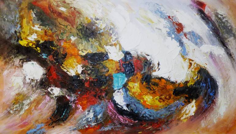 Original Abstract Expressionism Abstract Painting by Floria Rey