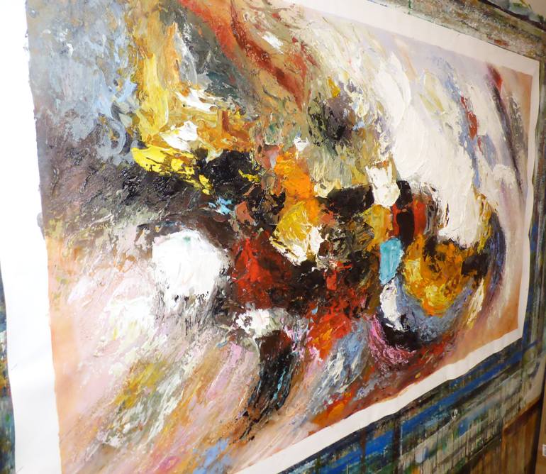 Original Abstract Expressionism Abstract Painting by Floria Rey