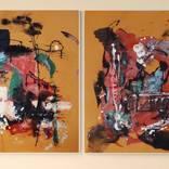 Journey together Diptyque 100x70cm by Floria Rey