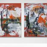 Mon jardin Diptyque 100x70cm by Floria Rey
