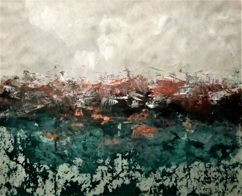 Original Abstract Landscape Painting by Floria Rey