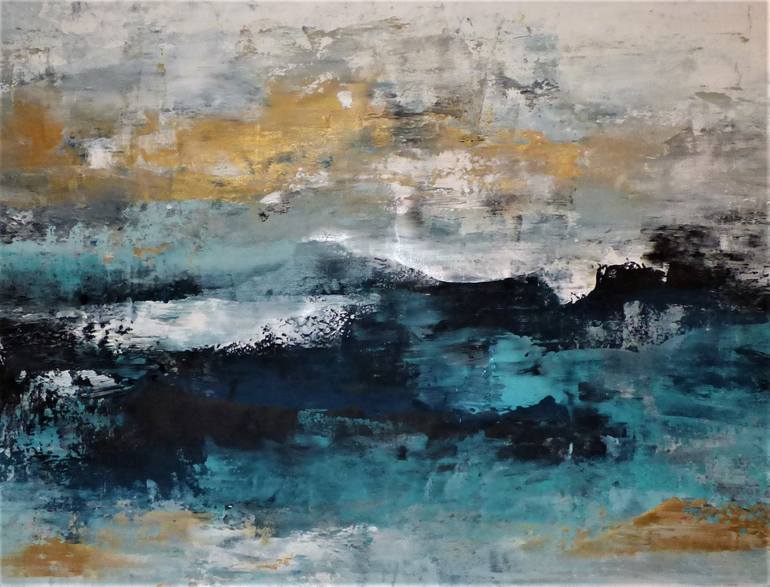 Original Abstract Expressionism Landscape Painting by Floria Rey