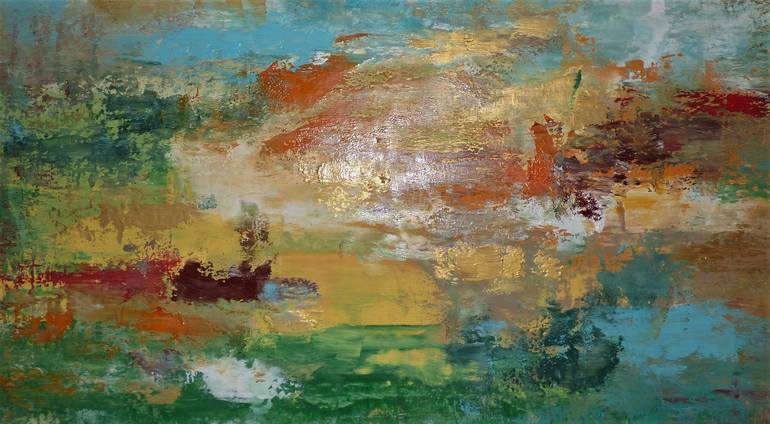 Original Abstract Expressionism Landscape Painting by Floria Rey