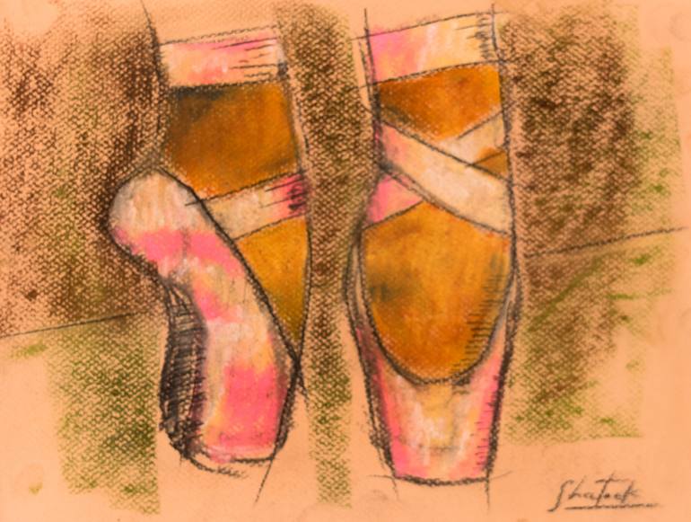 Pink Ballerina Shoes Drawing by Shateek Brown | Saatchi Art