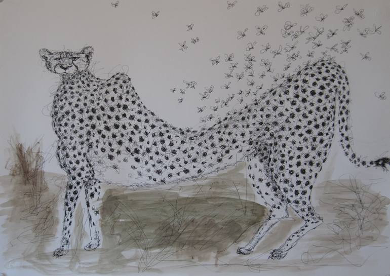 My personal atlas of zoology: Ghepard Drawing by MARCO CAROLI | Saatchi Art