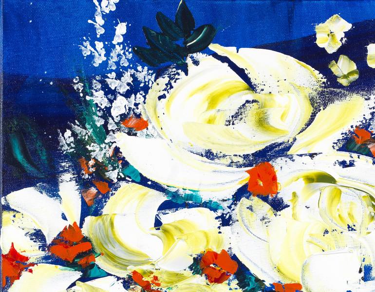 Original Abstract Expressionism Floral Painting by Joelle Kem Lika