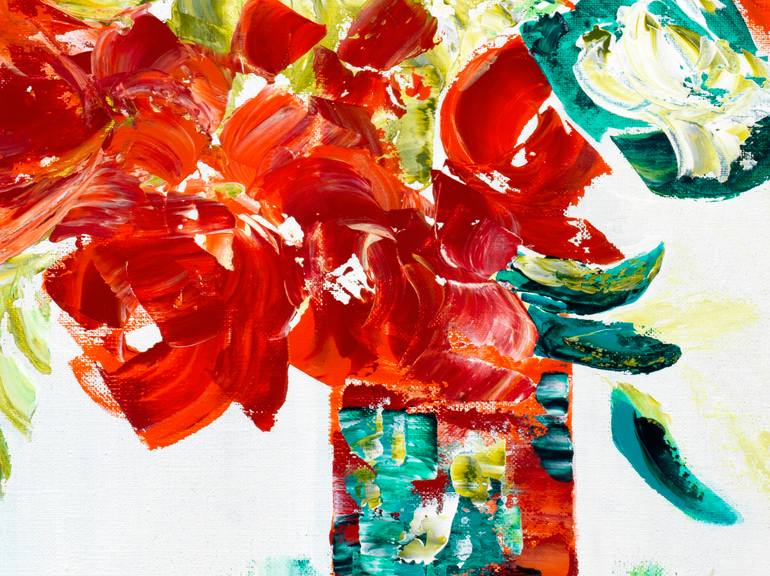 Original Abstract Expressionism Floral Painting by Joelle Kem Lika