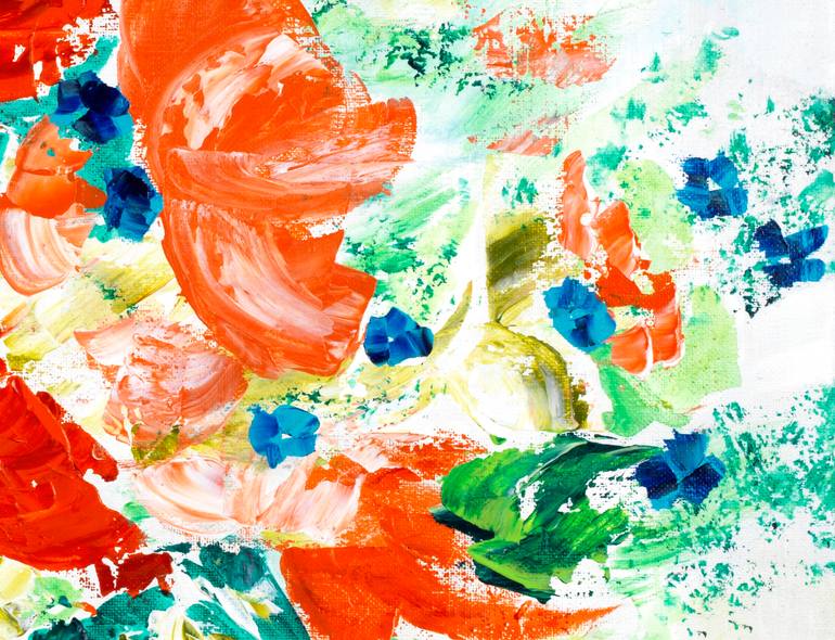 Original Abstract Expressionism Floral Painting by Joelle Kem Lika