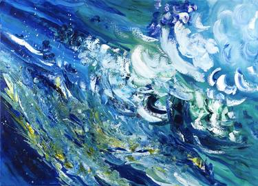 Original Abstract Expressionism Seascape Paintings by Joelle Kem Lika