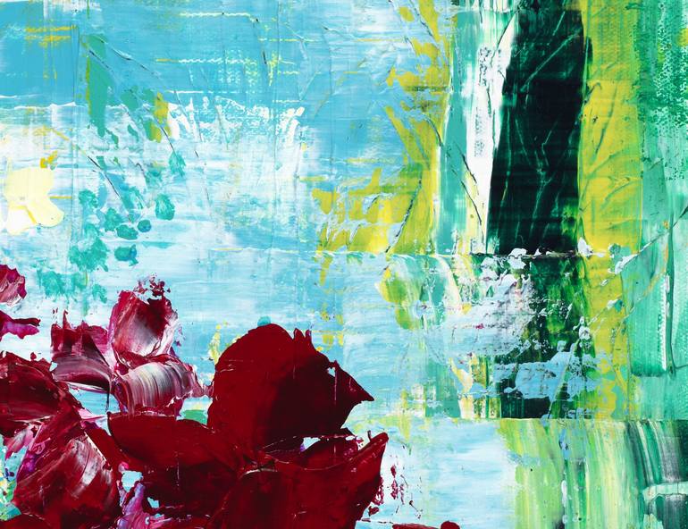 Original Abstract Expressionism Floral Painting by Joelle Kem Lika