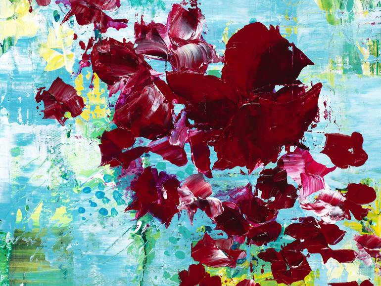 Original Abstract Expressionism Floral Painting by Joelle Kem Lika