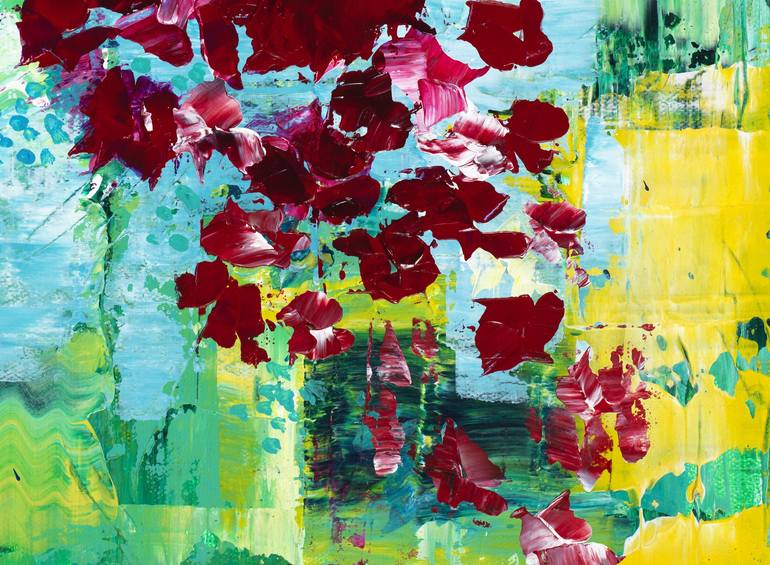 Original Abstract Expressionism Floral Painting by Joelle Kem Lika