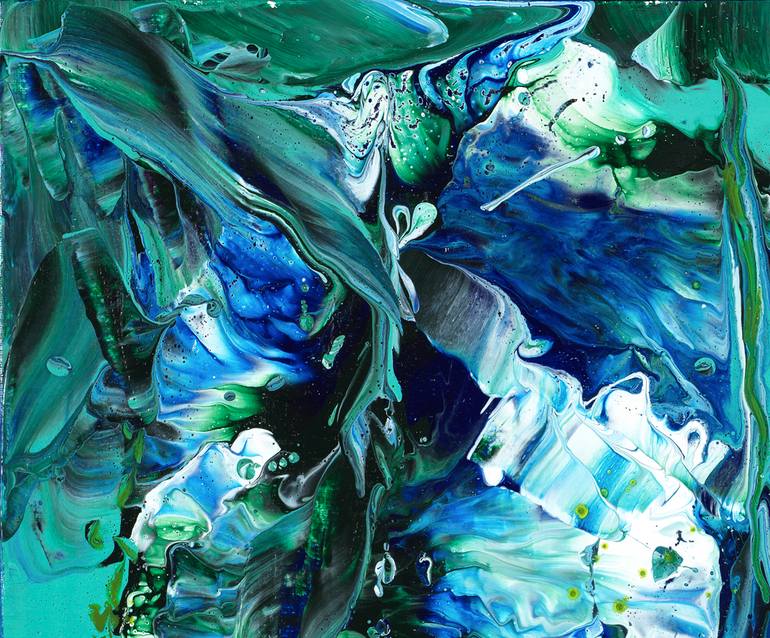Original Abstract Expressionism Seascape Painting by Joelle Kem Lika