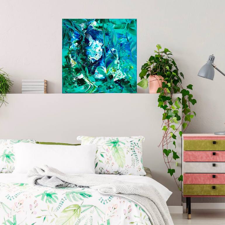 Original Abstract Expressionism Seascape Painting by Joelle Kem Lika