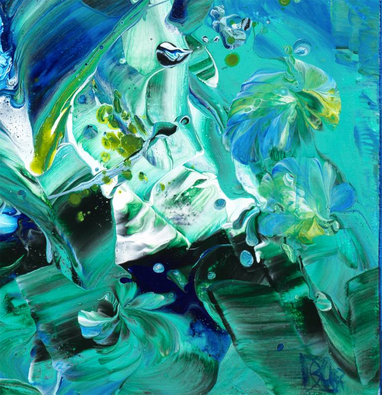 Original Abstract Expressionism Seascape Painting by Joelle Kem Lika