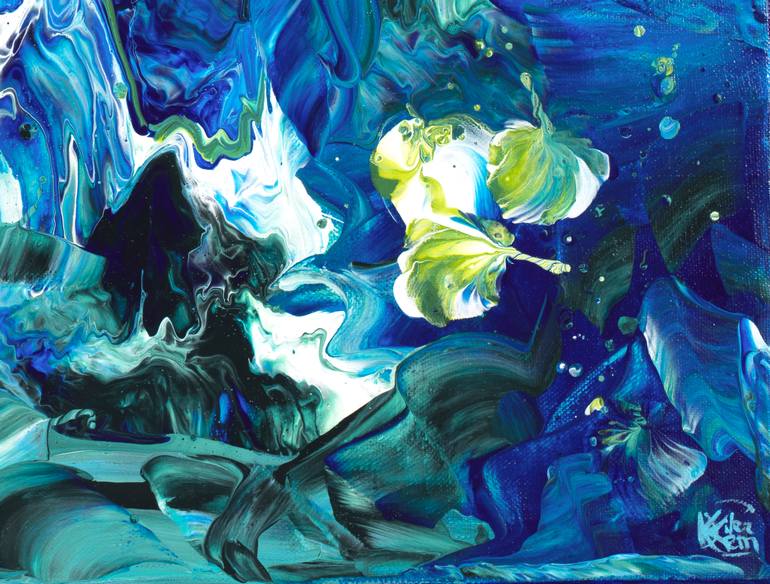 Original Abstract Expressionism Seascape Painting by Joelle Kem Lika