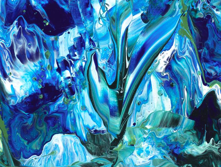 Original Abstract Expressionism Seascape Painting by Joelle Kem Lika