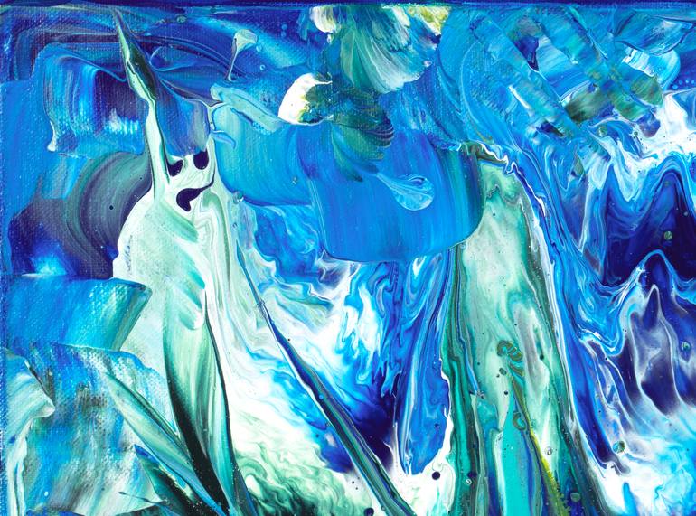 Original Abstract Expressionism Seascape Painting by Joelle Kem Lika