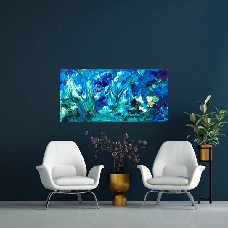 Original Abstract Expressionism Seascape Painting by Joelle Kem Lika