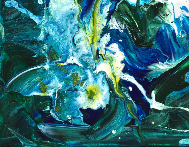 Original Abstract Expressionism Seascape Painting by Joelle Kem Lika