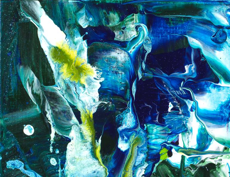 Original Abstract Expressionism Seascape Painting by Joelle Kem Lika