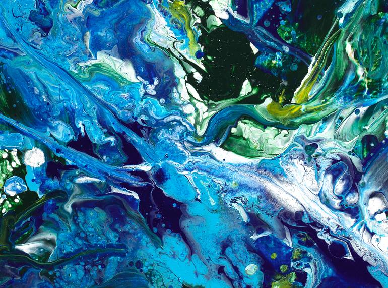 Original Abstract Expressionism Seascape Painting by Joelle Kem Lika