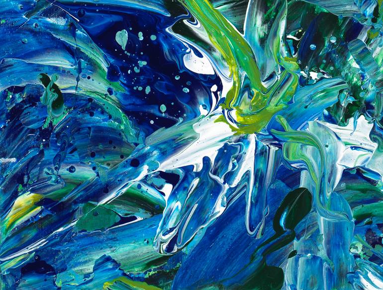 Original Abstract Expressionism Seascape Painting by Joelle Kem Lika