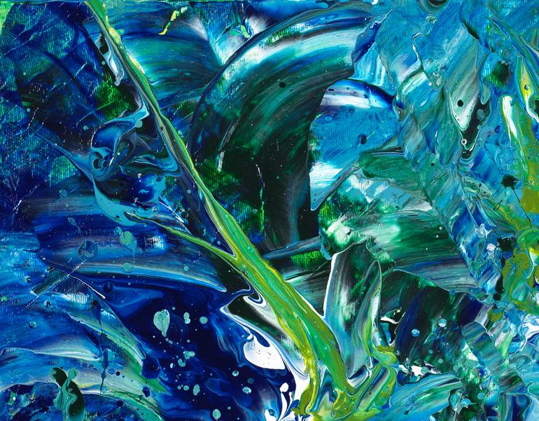 Original Abstract Expressionism Seascape Painting by Joelle Kem Lika