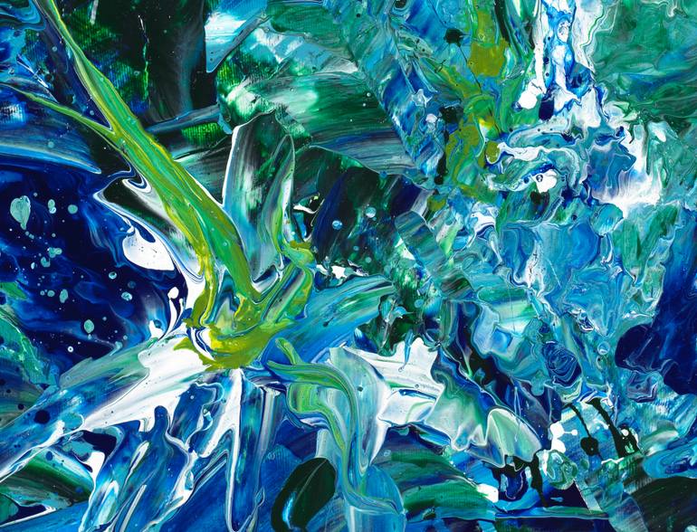 Original Abstract Expressionism Seascape Painting by Joelle Kem Lika