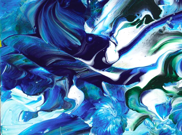 Original Abstract Expressionism Seascape Painting by Joelle Kem Lika