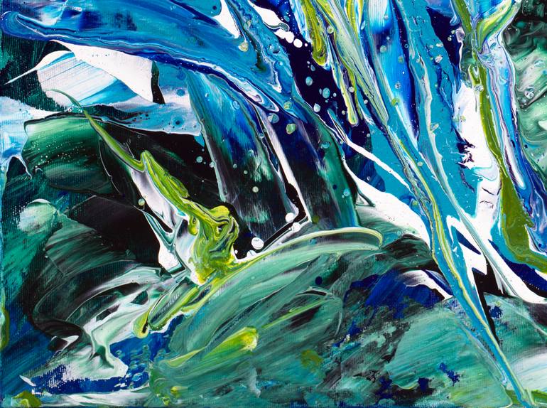 Original Abstract Expressionism Seascape Painting by Joelle Kem Lika
