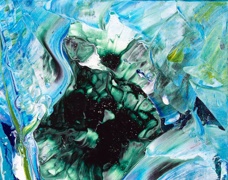 Original Abstract Expressionism Seascape Painting by Joelle Kem Lika