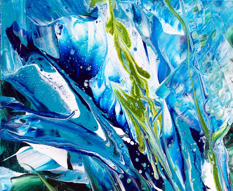 Original Abstract Expressionism Seascape Painting by Joelle Kem Lika