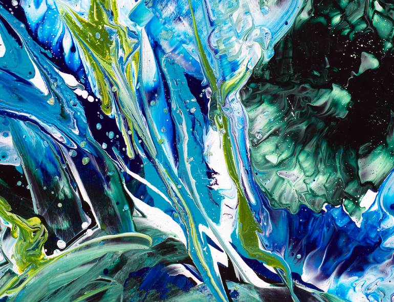 Original Abstract Expressionism Seascape Painting by Joelle Kem Lika