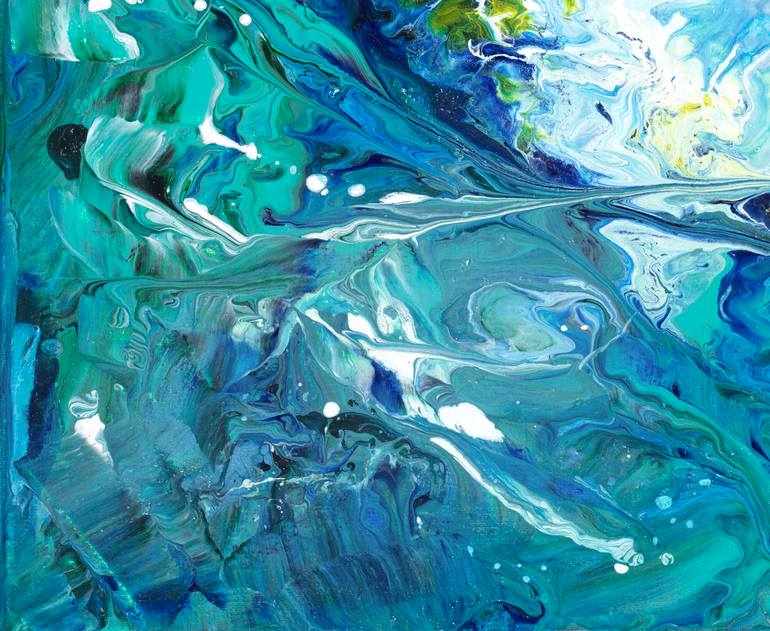 Original Abstract Expressionism Seascape Painting by Joelle Kem Lika