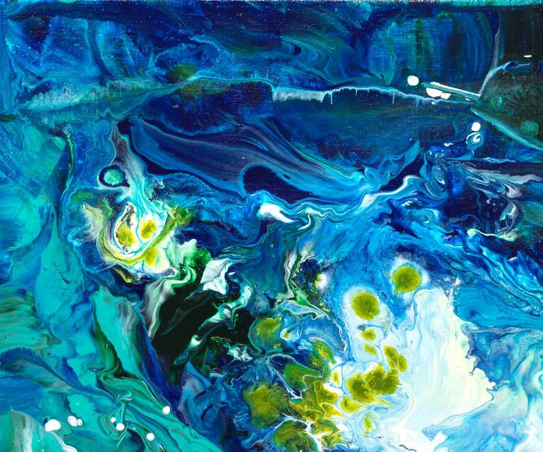 Original Abstract Expressionism Seascape Painting by Joelle Kem Lika