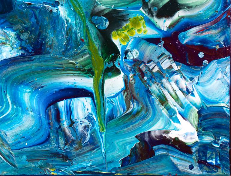 Original Abstract Expressionism Seascape Painting by Joelle Kem Lika