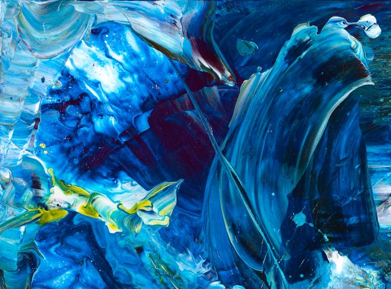 Original Abstract Expressionism Seascape Painting by Joelle Kem Lika