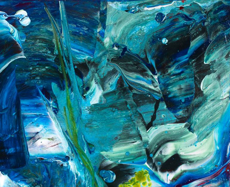 Original Abstract Expressionism Seascape Painting by Joelle Kem Lika