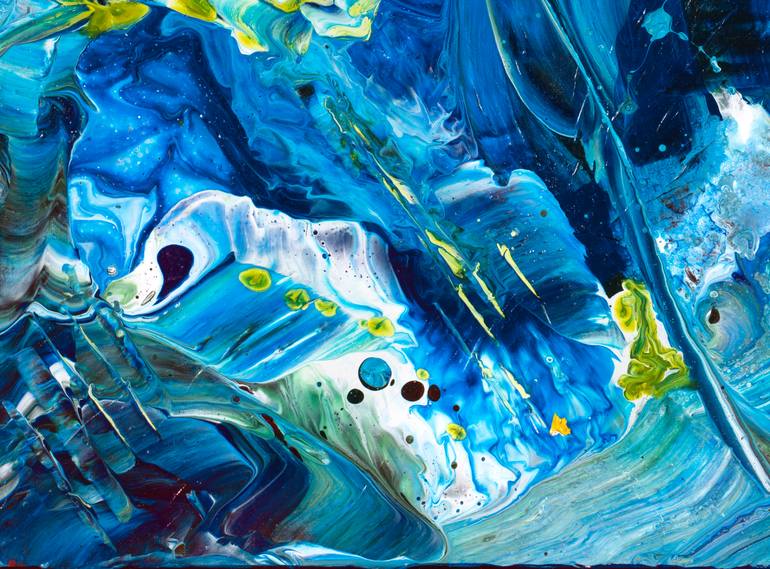 Original Abstract Expressionism Seascape Painting by Joelle Kem Lika