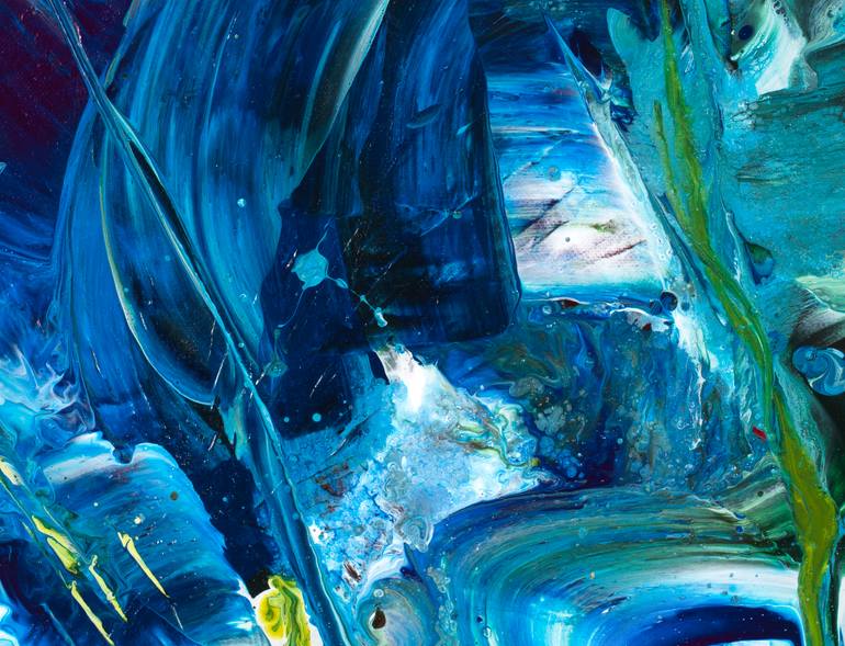 Original Abstract Expressionism Seascape Painting by Joelle Kem Lika