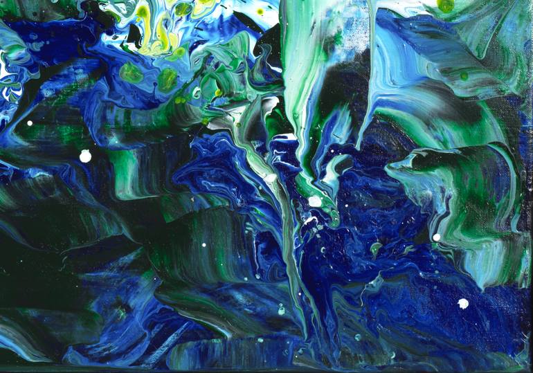 Original Abstract Expressionism Seascape Painting by Joelle Kem Lika