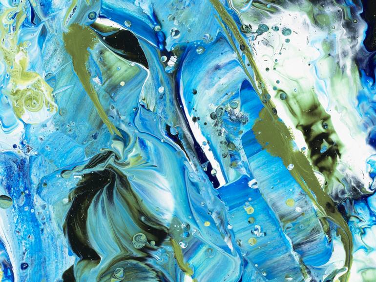Original Abstract Seascape Painting by Joelle Kem Lika