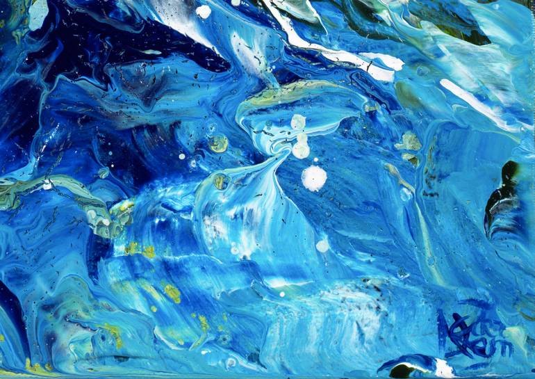 Original Abstract Expressionism Seascape Painting by Joelle Kem Lika