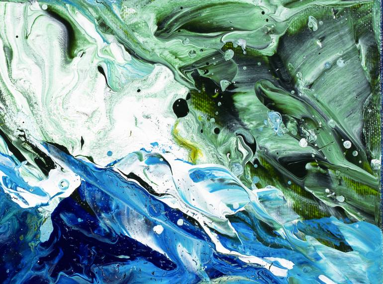 Original Abstract Expressionism Seascape Painting by Joelle Kem Lika