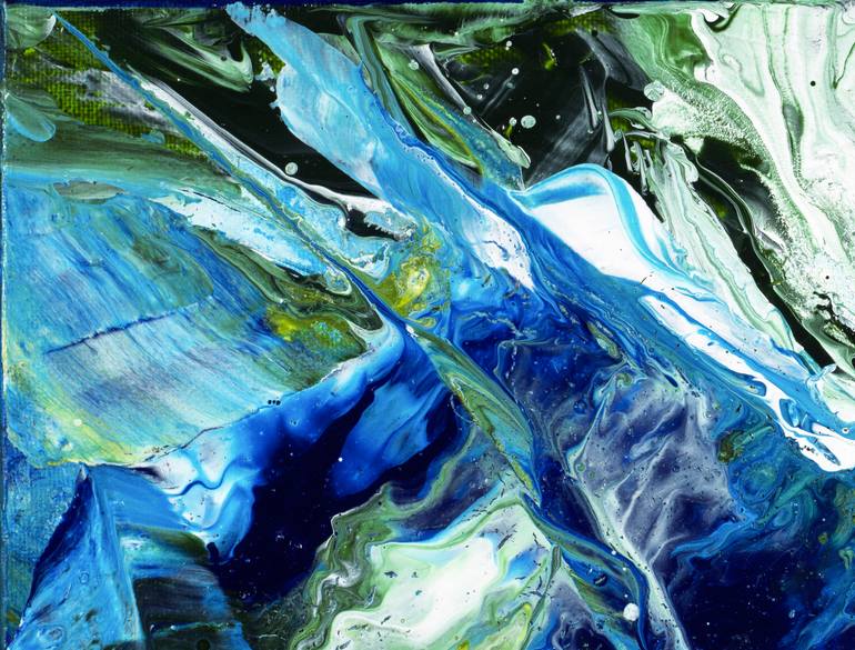 Original Abstract Expressionism Seascape Painting by Joelle Kem Lika