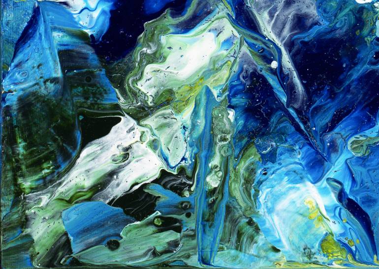 Original Abstract Expressionism Seascape Painting by Joelle Kem Lika