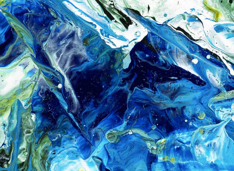 Original Abstract Expressionism Seascape Painting by Joelle Kem Lika
