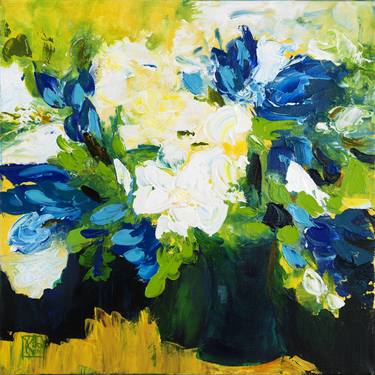 Original Abstract Expressionism Floral Paintings by Joelle Kem Lika