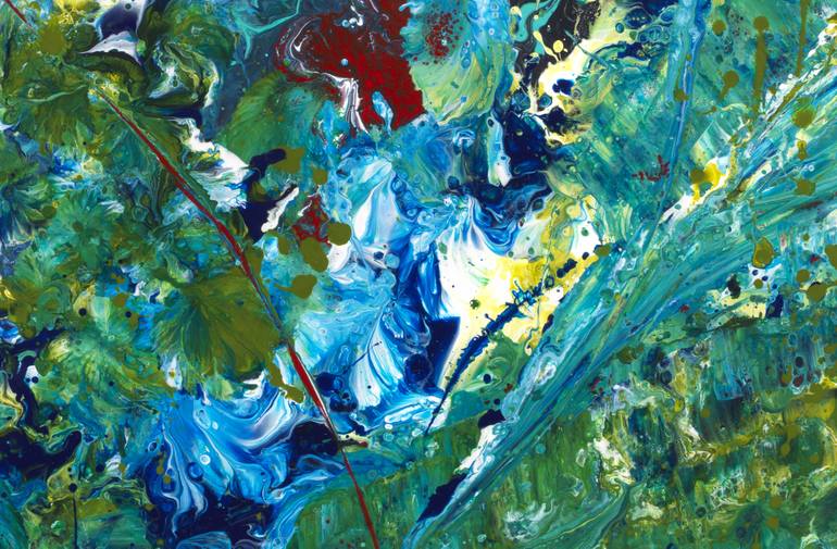 Original Abstract Expressionism Abstract Painting by Joelle Kem Lika